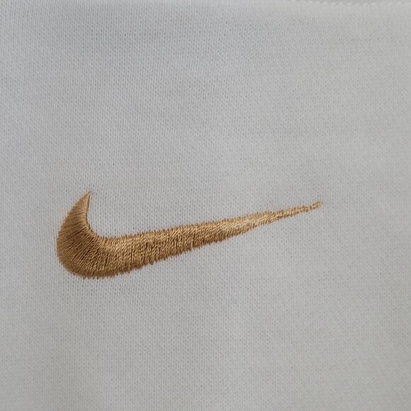 NIKE Center-Swoosh Hoodie Womens S/M 24x26 Oversized White - Picture 12 of 13